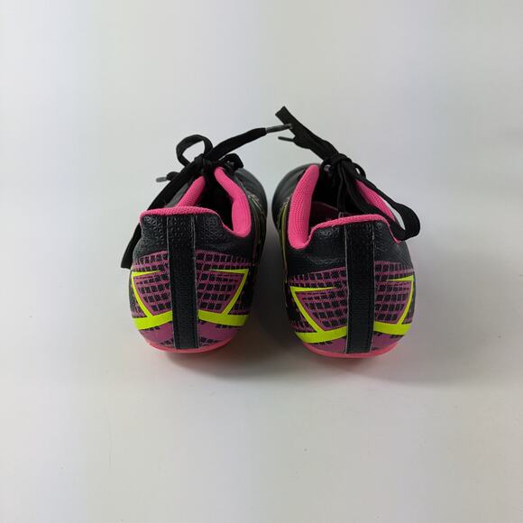 Girls Soccer Cleats Size 3.5 Lotto Forza Elite 3 JR Neon Pink Yellow 80s Bright - Picture 3 of 10